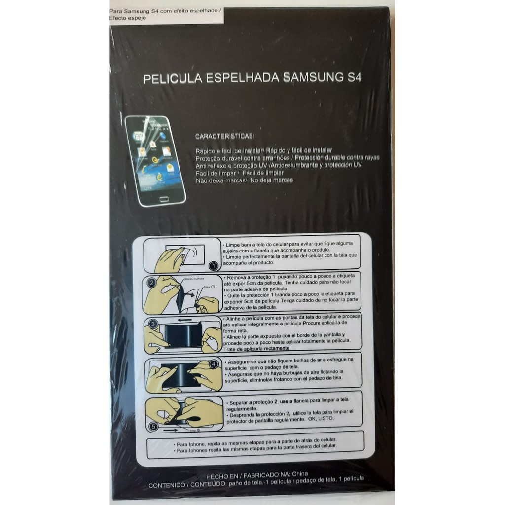 Película Espelhada Samsung S4- Importado por - Avon