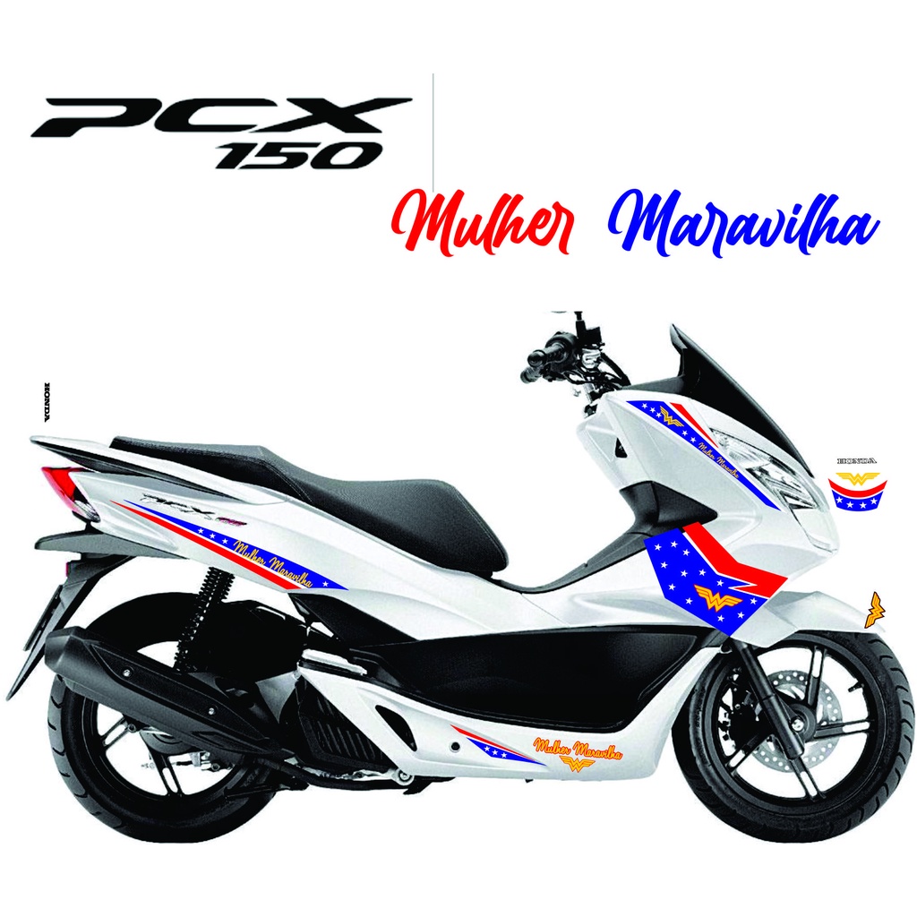 ADESIVO SCOOTER PCX 150 MULHER MARAVILHA