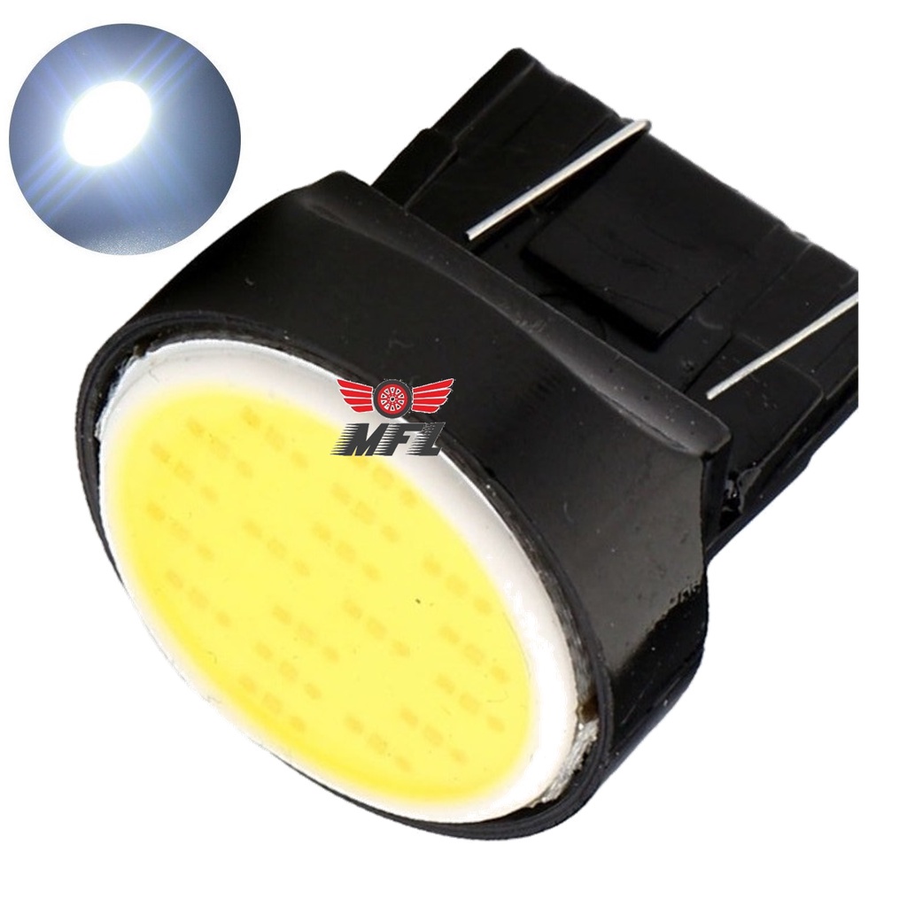 Kit 10 Lampada T20 Cob Led 1 2 Polo 7440 7443 W21w Branco 12v