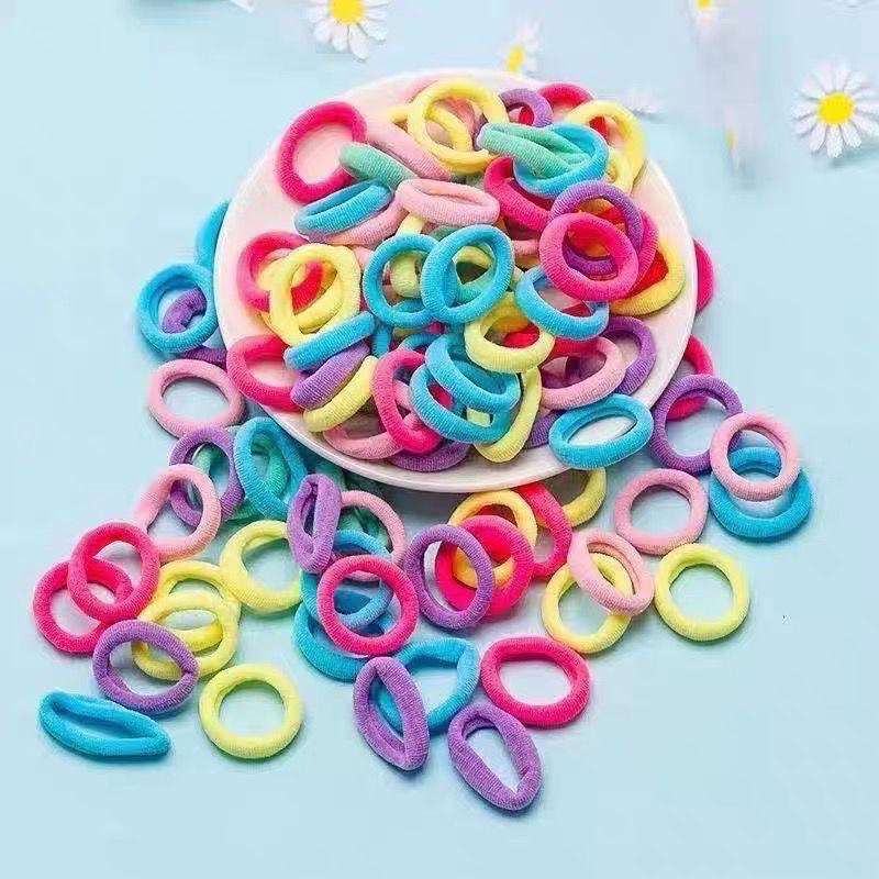 Elástico 50/100/250 unidades Xuxinha Rabicó de Cabelo Pequeno colorido Adulto Infantil Criança em Oferta na Shopee