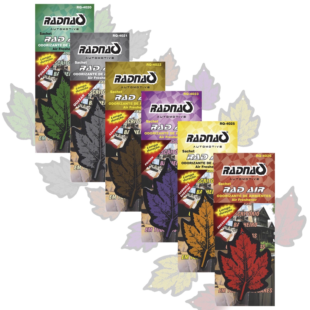 Aromatizante Cheirinho Para Carro e Ambiente Folhinha Odorizante Radnaq em Oferta na Shopee