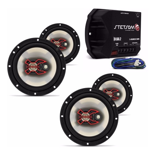 Kit 04 Auto Falante 6 Bravox 200w + Módulo Stetsom Ir-160.2 - Spare Parts and Accessories for Vehicles