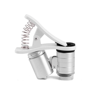 Mini Microscópio De Celular Com Ampliação De 60x Led Luz Branca e Ultravioleta Com Clip em Oferta na Shopee