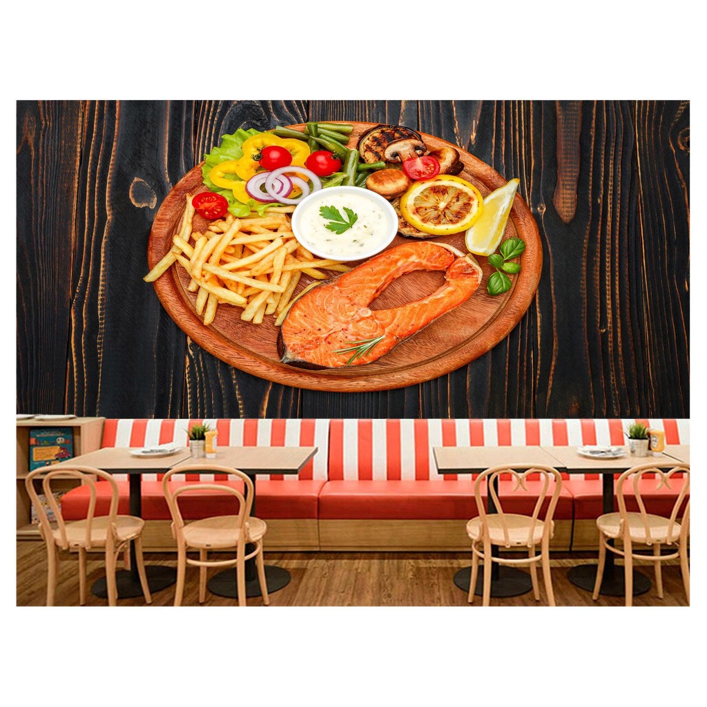 papel de parede Alimento Comida Almoço 3D 6m² AL151