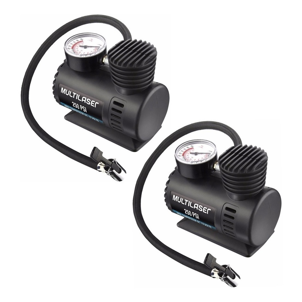 Kit 2 Compressor de Ar Automotivo Multilaser 12v 250PSI em Oferta na Shopee