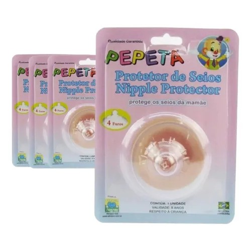 Kit 4 Protetor De Seios Bico Peito Amamentação Bebê Silicone