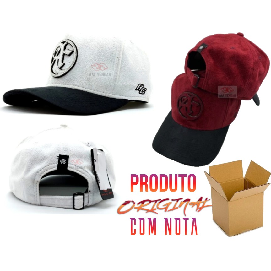 Boné ANTH CO PREMIUM CAMURÇA TEXAS ORIGINAL Fitão Fita Aba Curva Hat  Strapback Branco e Vinho produto vai na caixa para não danificar