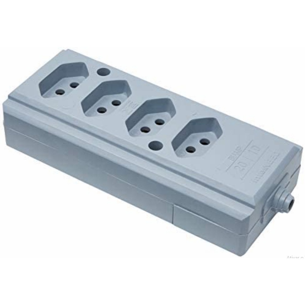 Tomada Barra Hercules 4 Tomadas  2P+T 10/20a Interneed em Oferta na Shopee