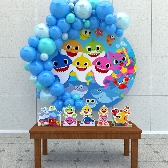 Moana baby shark azul - festa decoração - BOLA DE NEVE - Kit Decoração de  Festa - Magazine Luiza