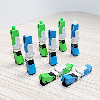 Esc250D APC Especial Conector Rápido 50 Pçs / Saco, FTTH Fibra Óptica De Alta Precisão SC / APC Conector Quik