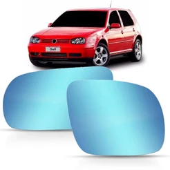 Lente Retrovisor Golf 1999 2000 2001 2002 2003 2004 2005 2006 Térmico Azul