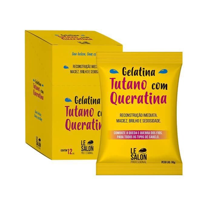 Máscara Capilar Gelatina Tutano e Queratina 12 Unidades Sachê 30ml - Le Salon