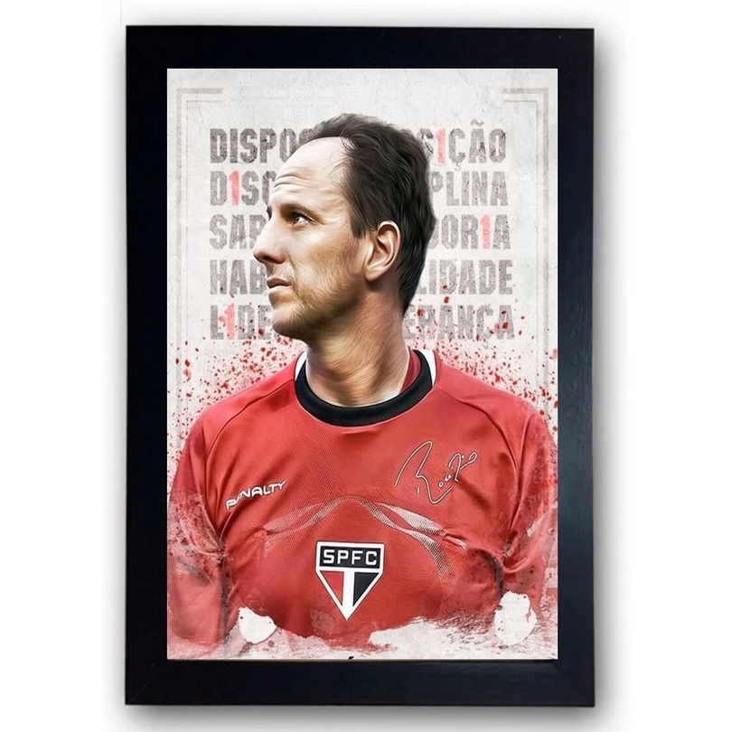 Quadro Futebol Rogerio Ceni Tricolor 44cm