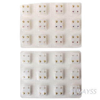 Conjunto 12 Pares Brincos Hipoalergênicos Ouro (3Mm)