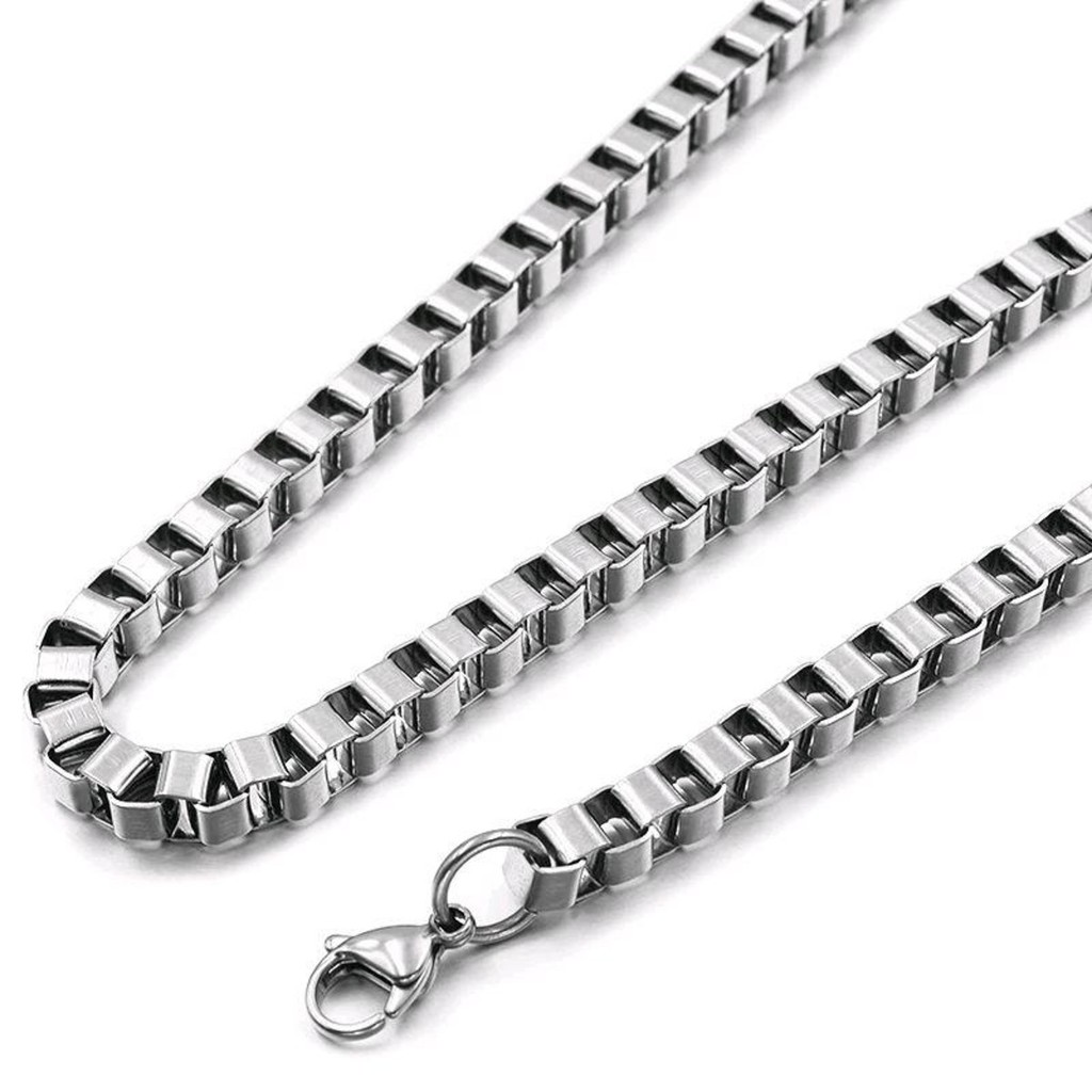 Corrente Aço Inox 316L QUADRADO 59cm 3mm