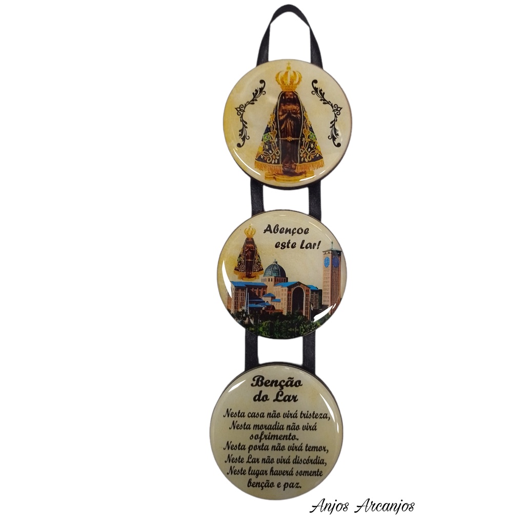 PÊNDULO ADORNO DE NOSSA SENHORA APARECIDA EM MADEIRA MDF