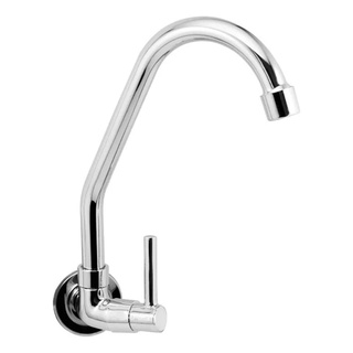 Torneira Para Cozinha Parede Bica Móvel Metal Inox