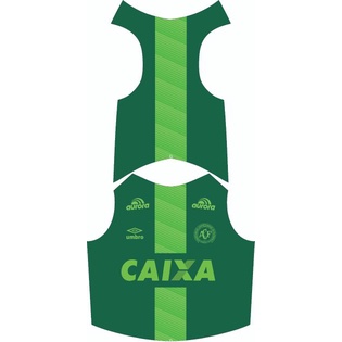 Roupa para Pet Estilo Regata Personalizada do Campeonato Brasileiro  Chapecoense 1