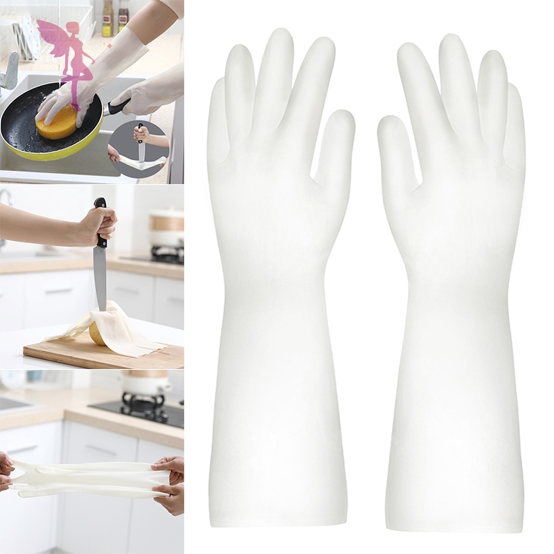 1 Par Luvas Para Lavar Louça Odorless Silicone Luvas Para Limpeza Doméstica