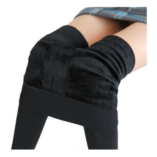 Meia Calça Flanelada Térmica Cintura Alta FIO 80 Adulto Preta Com Meia interna forrada em Oferta na Shopee