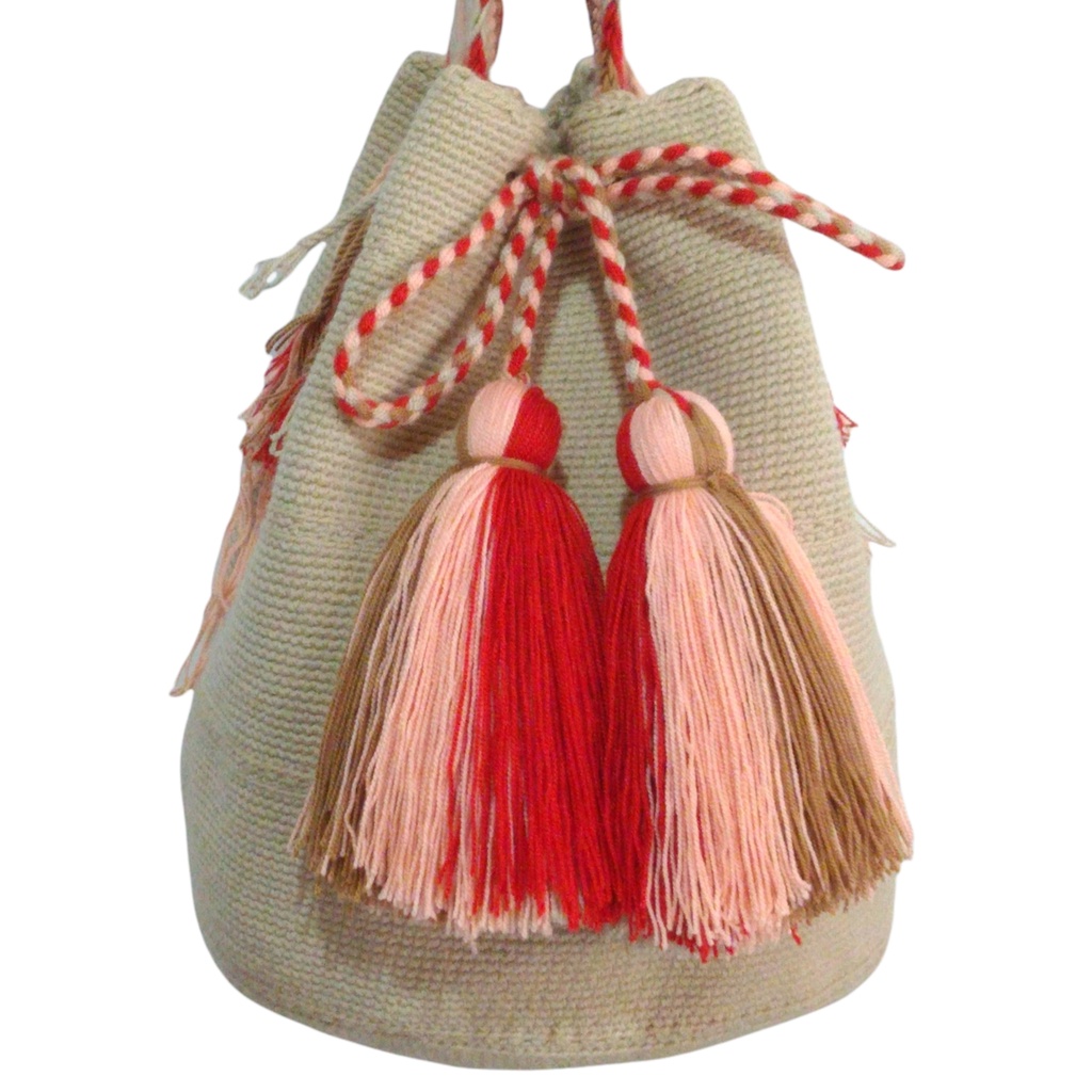 BOLSA WAYUU UNICOLOR PLUS (cordão mais grosso e tassel maior)
