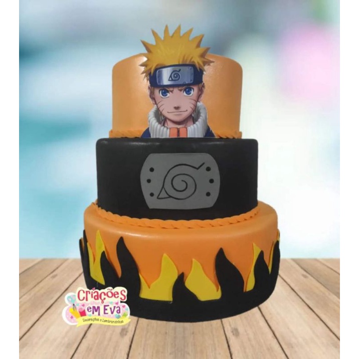 Bolo Fake Naruto - Bolo em EVA - Criações em EVA