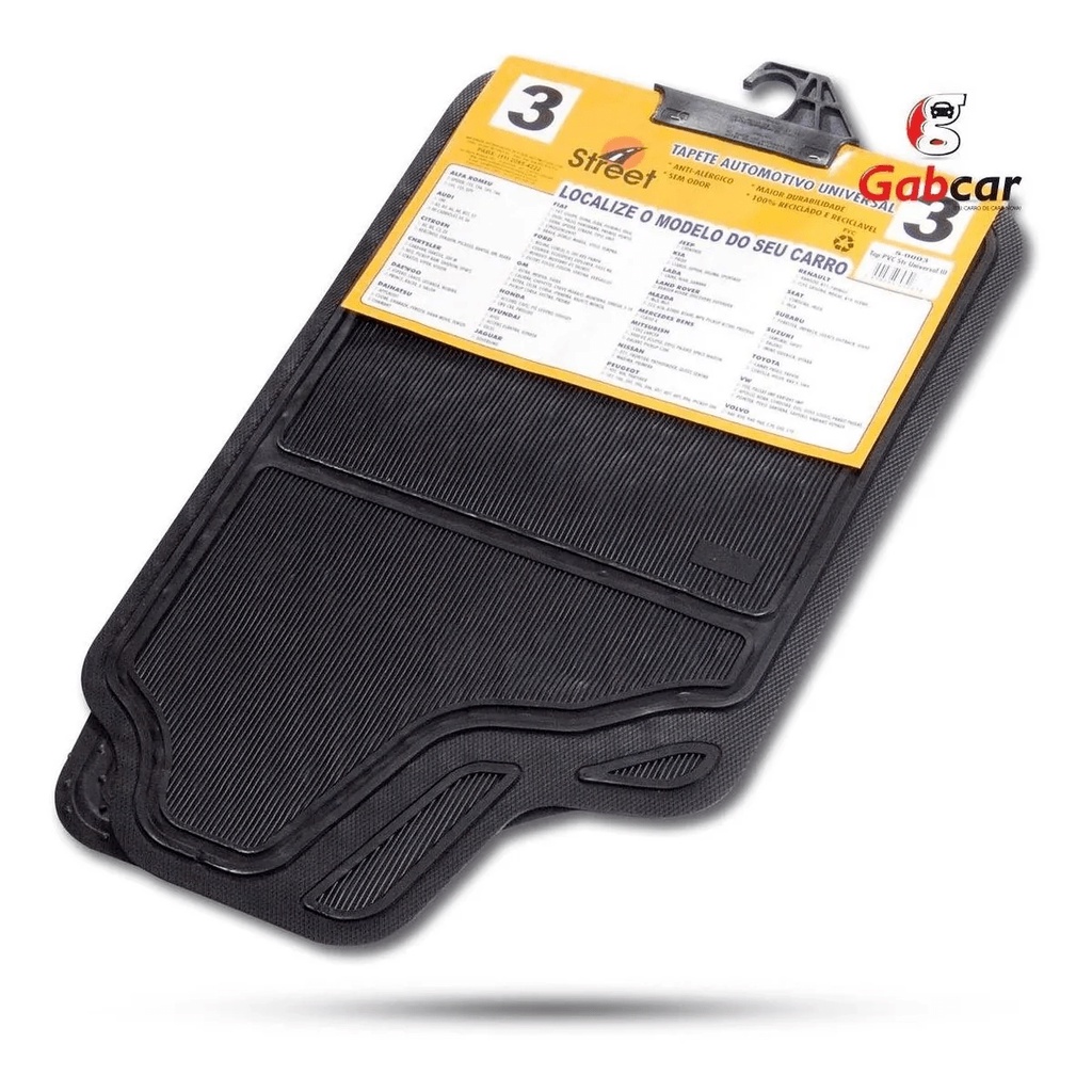 Tapete Ecológico Preto Santana - Quantum 85 86 87 88 89 Jogo .