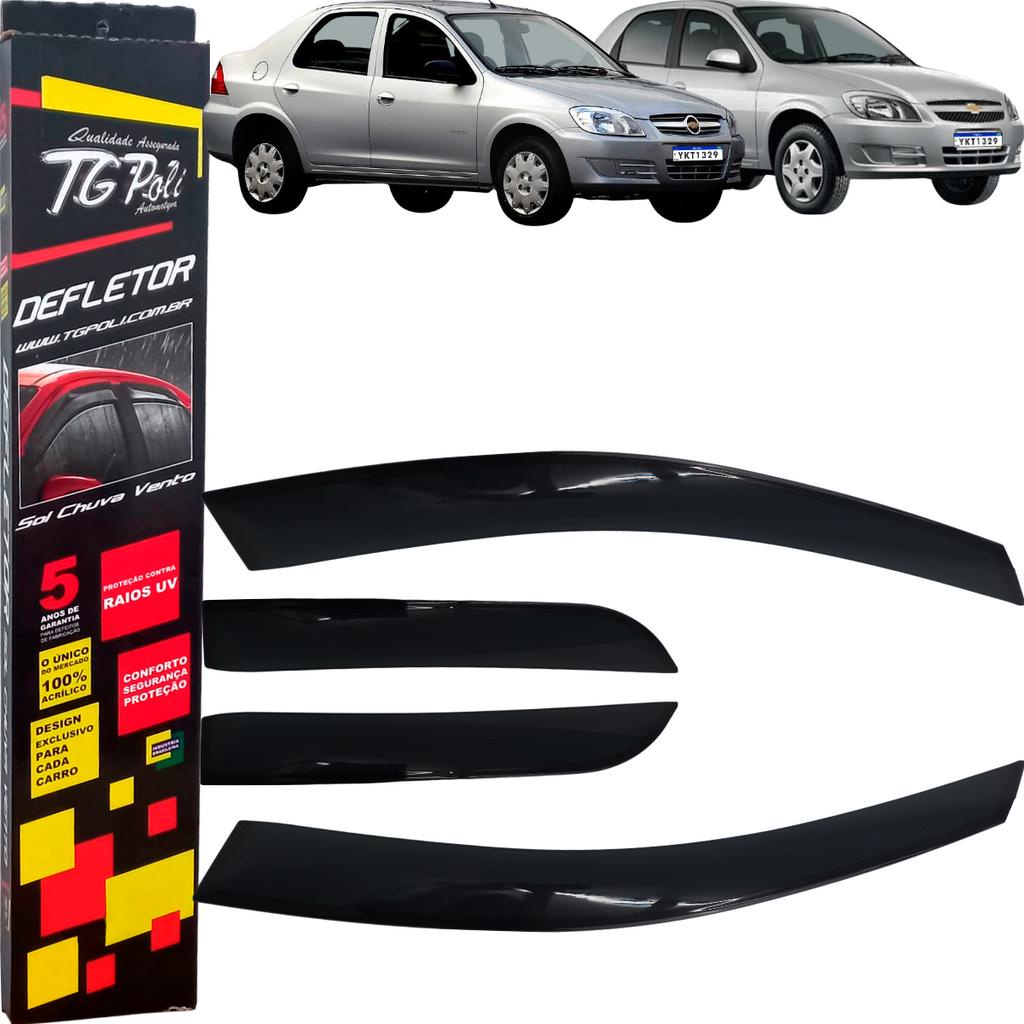 Calha De Chuva Defletor Fumê TG Poli Celta Prisma 4 Portas em Oferta na Shopee