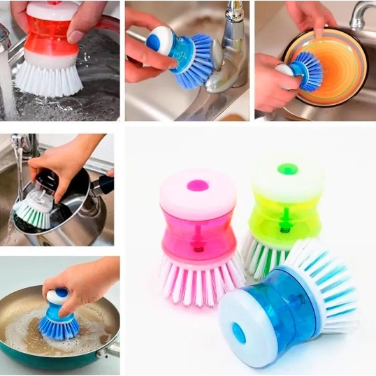 Lava Louças Escova De Limpeza Recipiente Para Detergente ( ES8011 )