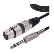 Cabo P/ Microfone P10 Stereo X Xlr Fêmea 1 Metros Balanceado