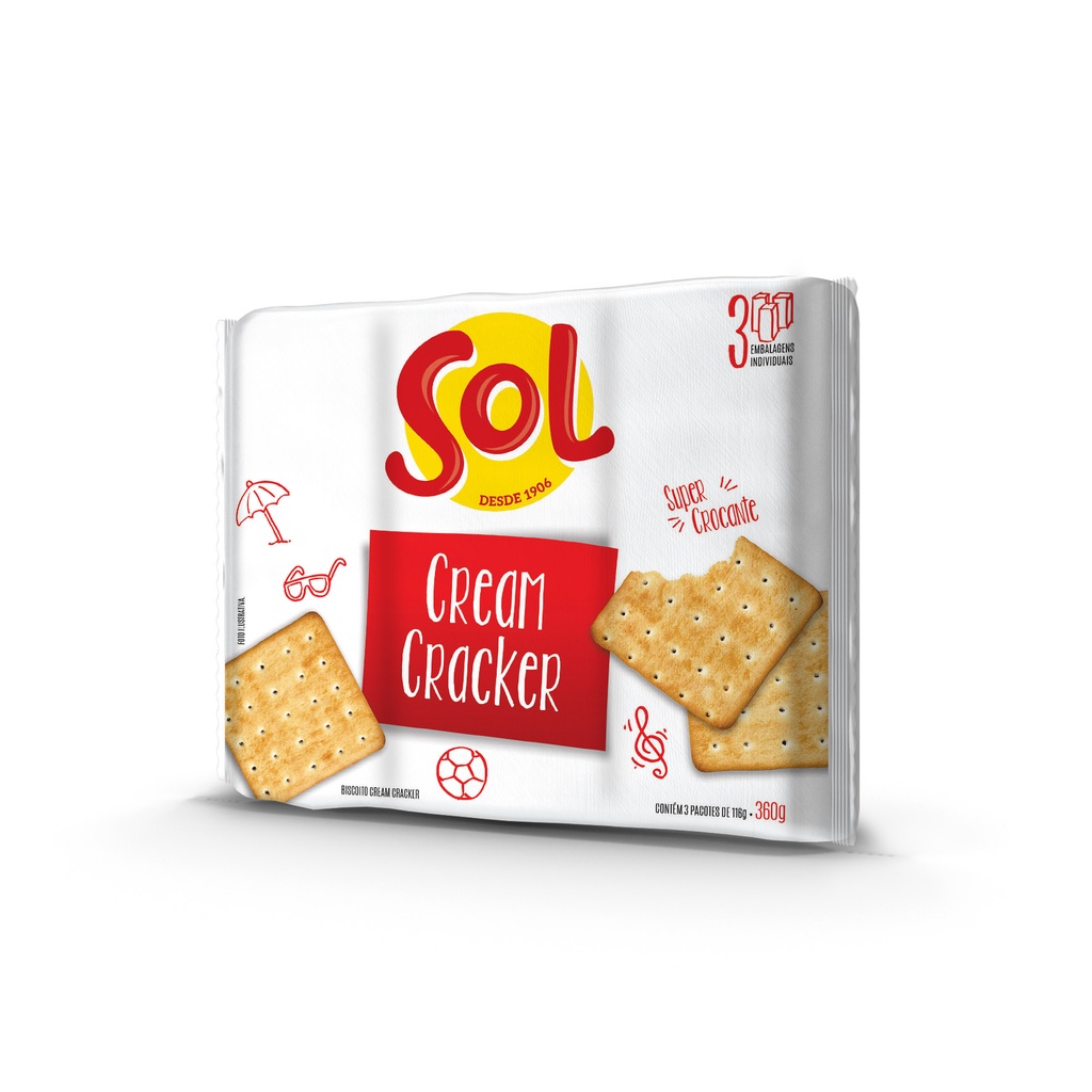Cream Cracker Sol 360g Shopee Brasil