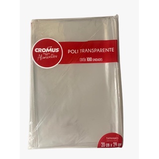Saco Transparente Incolor 20cmx29cm Pacote Com 100unidades Cromus