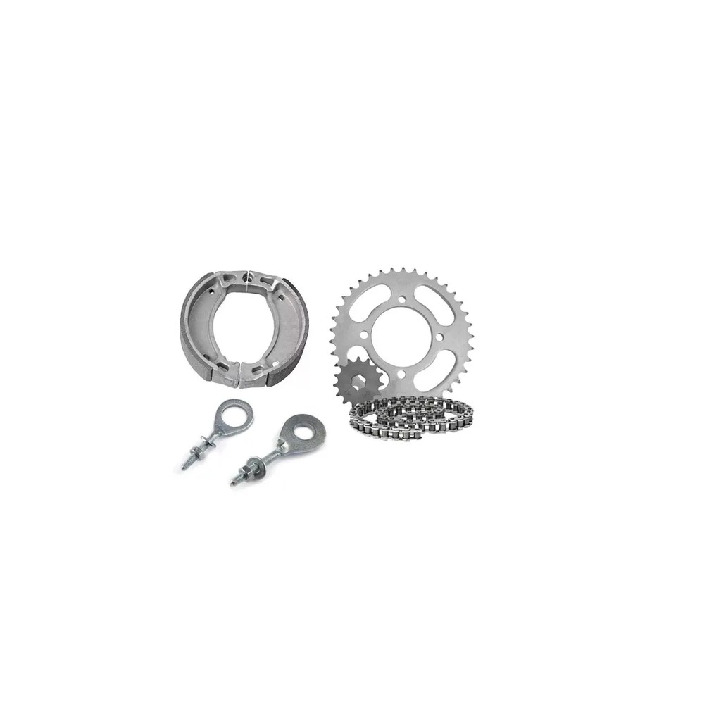 Kit Relação + Lona + Esticador Yamaha Crypton 100 /105 Ate 05