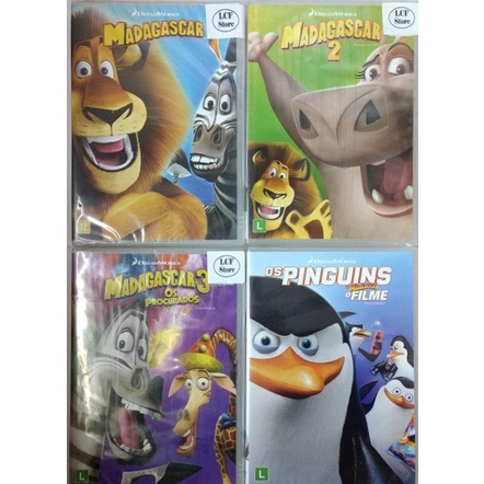 DVD Coleção Madagascar - 4 Filmes - Novo / Original / Lacrado