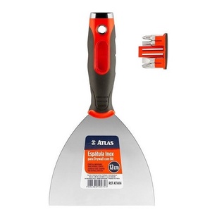 Espatula Aço Inox Com Bits 12 Cm 5'' Multiuso Atlas Drywall