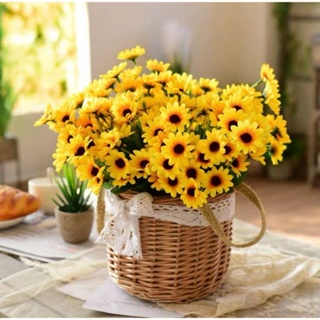 Girassol Artificial Galho Com 21 Mini Fores em Oferta na Shopee