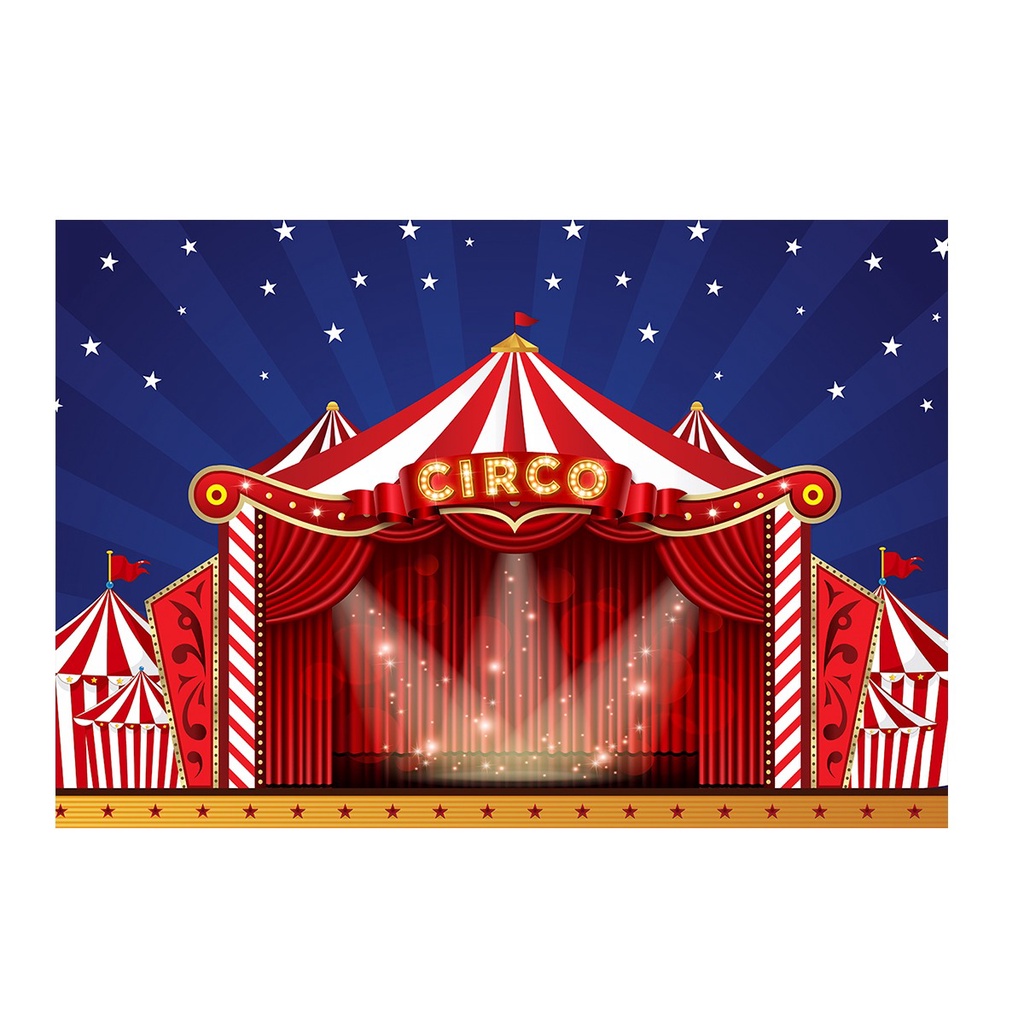 Fundo Fotográfico Tecido Sublimado Newborn 3D Circo 3,00x2,50 FFG-509