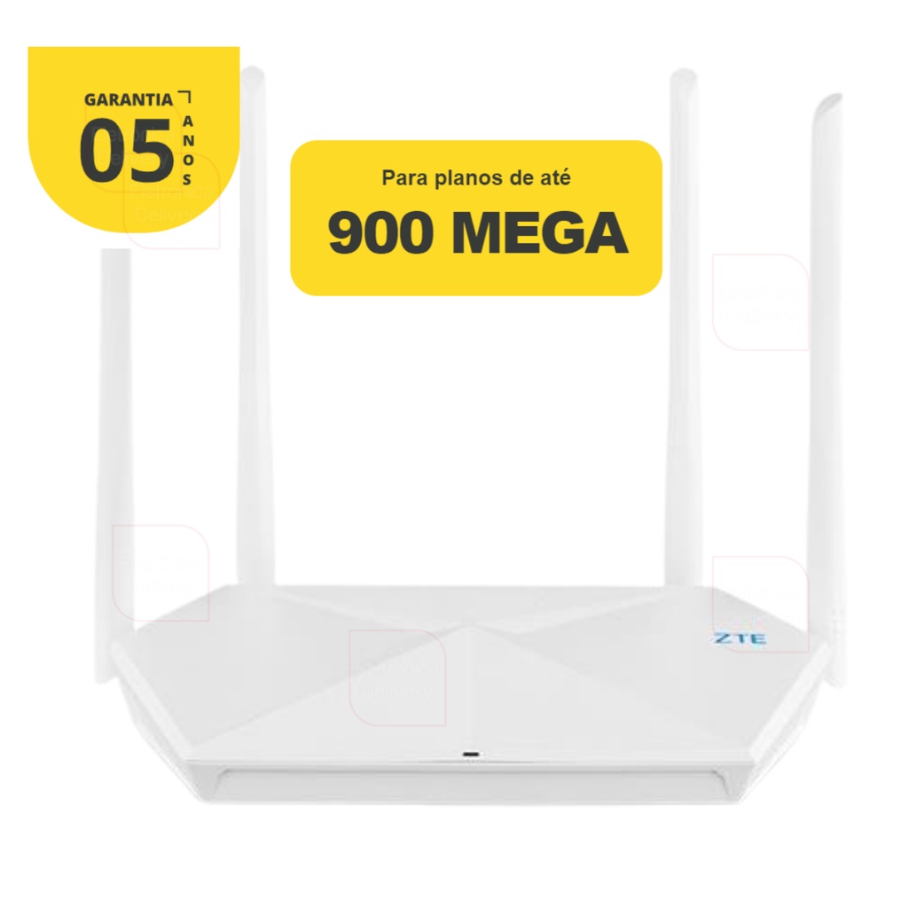 Roteador Wifi 900mb AX1800 Gigabit ZTE Bivolt 4 Antena ZT360 | Shopee ...