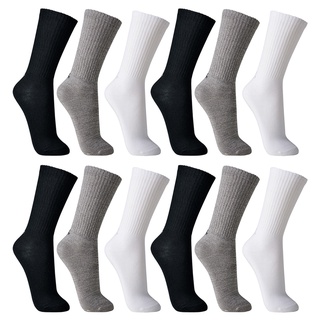 Kit com 12 Pares de Meias Masculinas Cano Longo Sport Lupo