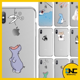 Case Protetora Transparente com Diversos Modelos Criativos de Desenhos Fofos para iPhone - 15/14/13/12/11 Pro/Pro Max | 13/12 Mini | XS Max/XR/X | 8/7 Plus | SE2020