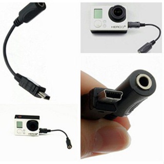 Cabo Mini Usb Para 3,5mm De Áudio Microfone Mic Adaptador Para Microfone Gopro Hero 3 Câmera em Oferta na Shopee