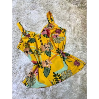 Regata Alça Larga Estampada Viscose Botões  Viscose.