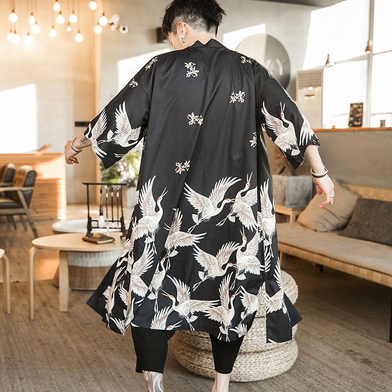 Yukata Haori Homens Kimono Cardigan Japonês Samurai Roupa De Casaco