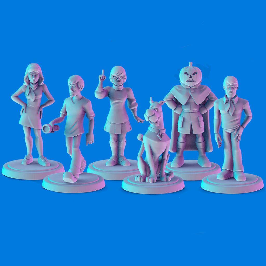 Miniaturas RPG Scooby-Doo e Personagens Hanna Barbera Cartoon Network Para Pintura Decoração e RPG Board Games