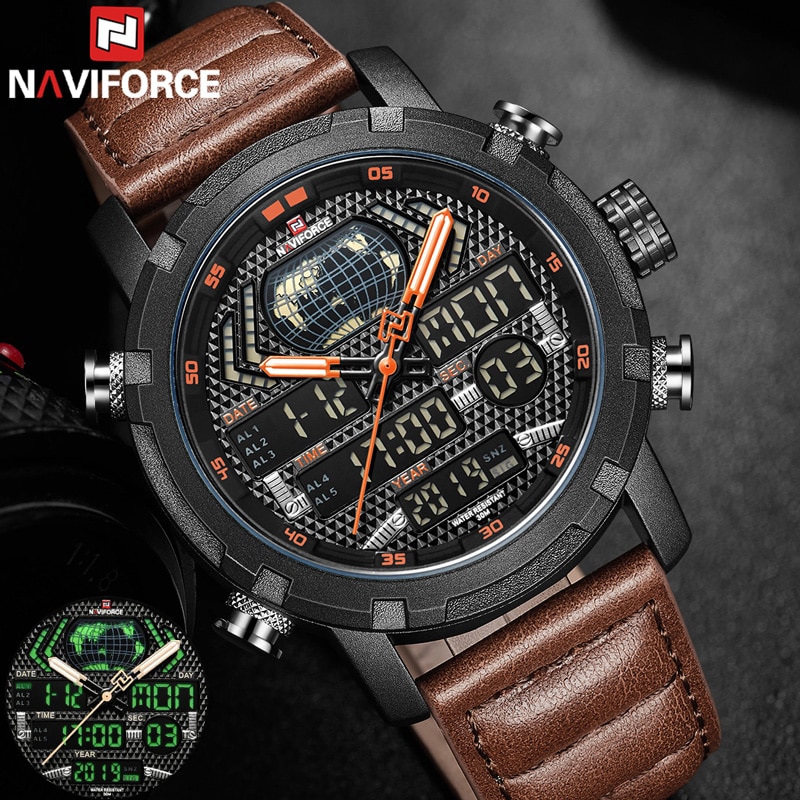 naviforce watch leather
