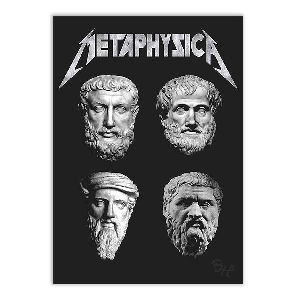 Quadro / Placa Decorativa Filosofia Metafisica Parmênides Aristóteles Pitágoras Platão Estoicismo Decoração