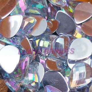 Chatons Gota Coloridos - 18mm x 13mm - pacote com 100 unidades.
