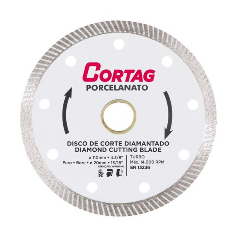 Disco de Corte Diamantado Porcelanato 110mm - CORTAG em Oferta na Shopee