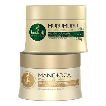 Kit Haskell Máscara Murumuru + Máscara Mandioca 250g