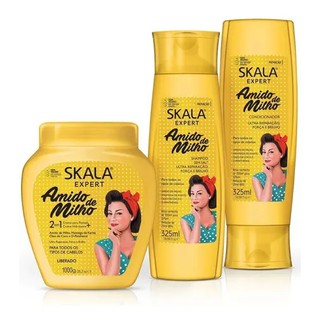 Kit Skala Amido De Milho Shampoo/condicionador E Creme 2em 1
